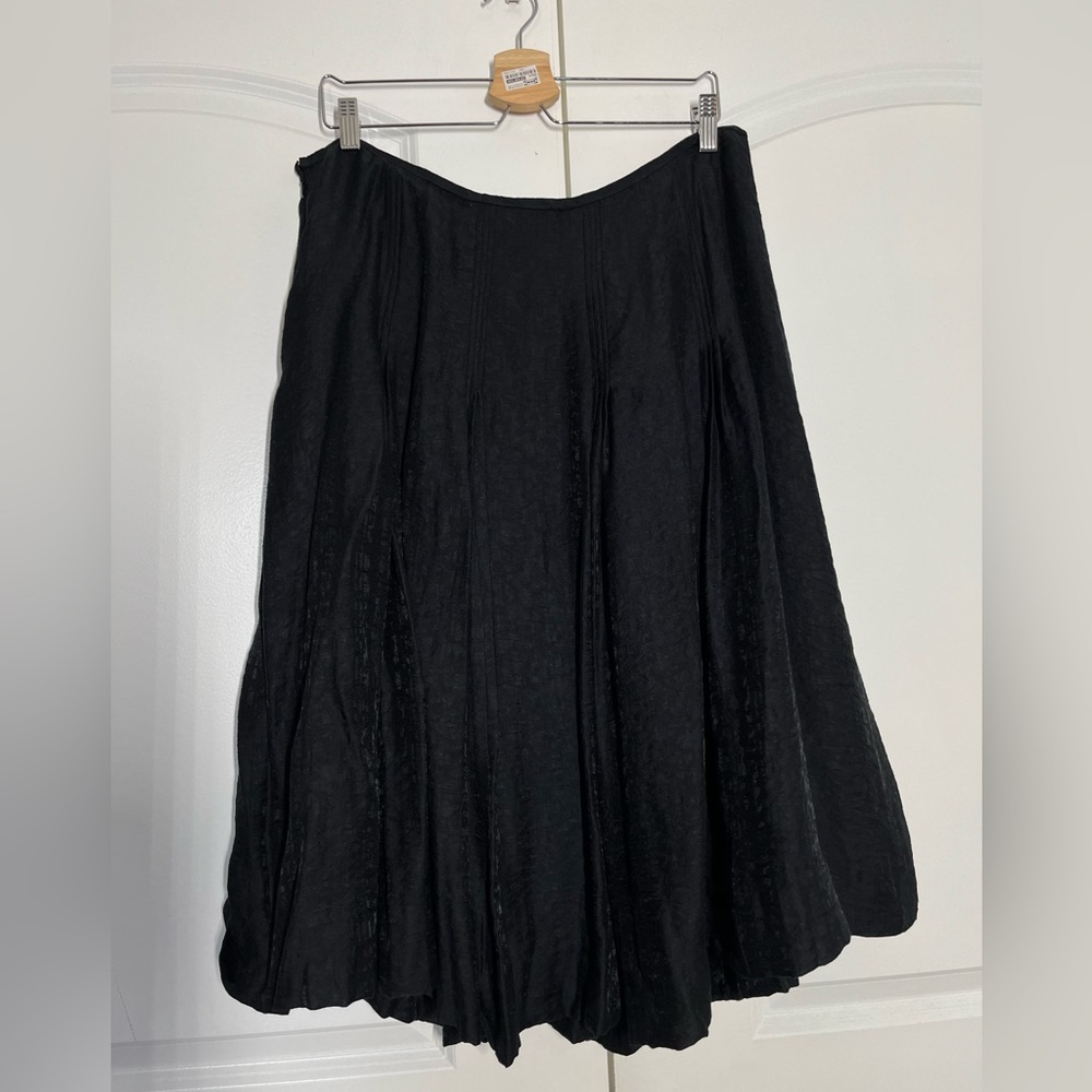 J.Jill Tencel blend textured fabric A line pleated skirt size 18 NWT - Picture 6 of 8